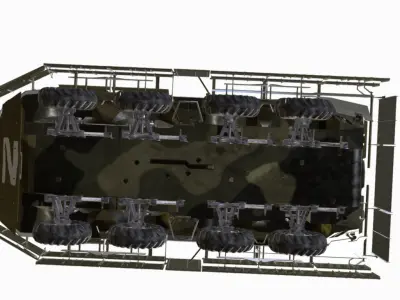 BTR 80 A 8X8 RUSSO  Low-poly 3D model