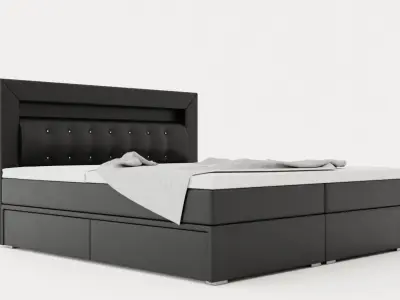 Modena Bed Package 180x200 Co Storage Picked Gable Low-poly 3D model