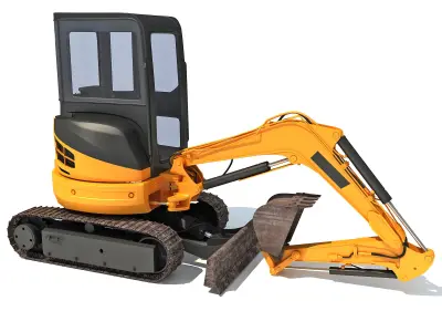 Small Excavator 3D model