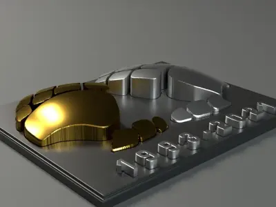 1993-2021 Daft Punk Epilogue RIP hands wall plate 3D print model