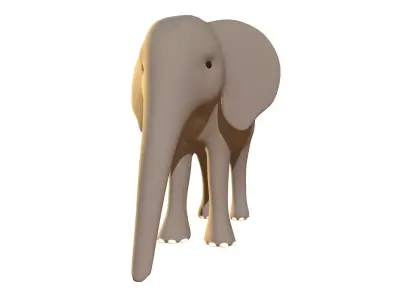 Elephant Calf - Stylized Low-poly 3D model