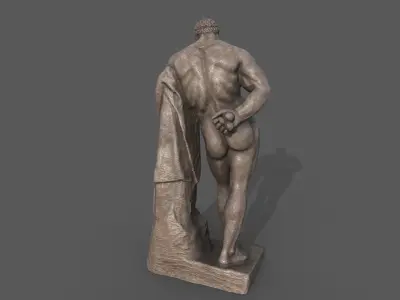 Statue of Hercules Low-poly 3D model