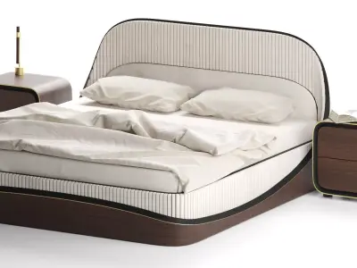 Bed wood 3D model