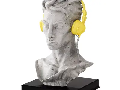 Abstract DJ Man Sculpture 3D model