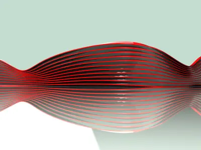 Curved Parametric Facade Design Grasshopper Rhino Files Download 3D model