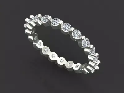 Band Ring 3D print model 80