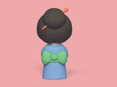 Kimono Girl 3D print model