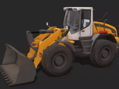  Buldozer Low-poly 3D model