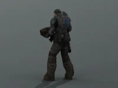 Gears Of War Player Low-poly 3D model