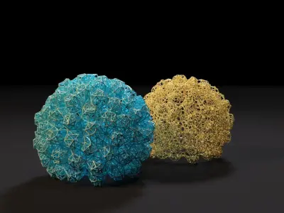 Virus crystal lamp 3D print model