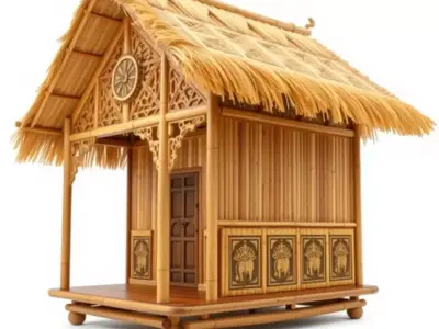 Traditional Bamboo Hut model pack Low-poly 3D model