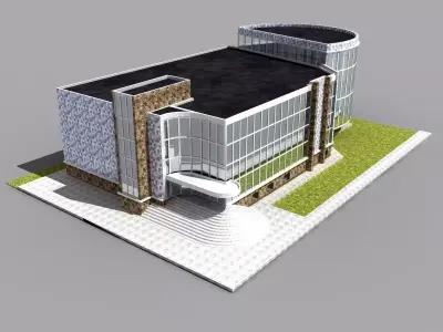 Sport School Building 3D model