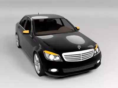 MERCEDES C CLASS LOWPOLY Low-poly 3D model