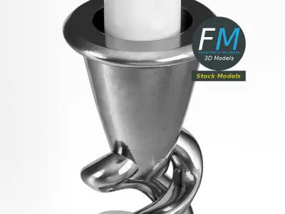 Candle with twisted holder 3D model