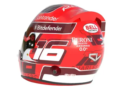 F1 Charles Leclerc Helmet 2024 3D model
