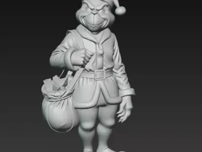 Santa Grinch STL model 01 3D print model