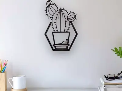 Cactus Wall Art 3D print model purchase