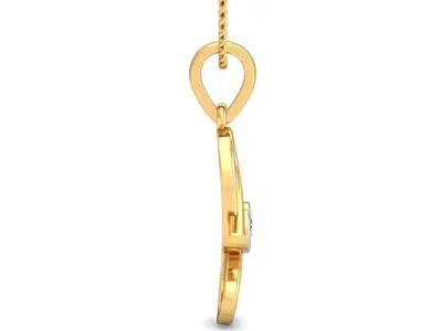 Solitaire Women Pendant 3dm STL OBJ FBX Renders Details 3D print model 36