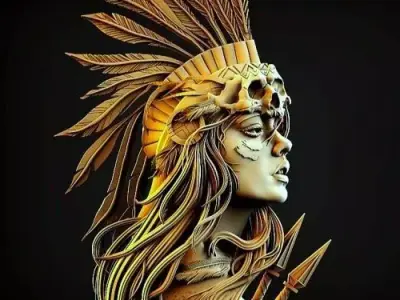 An Indian woman for CNC  3D print model