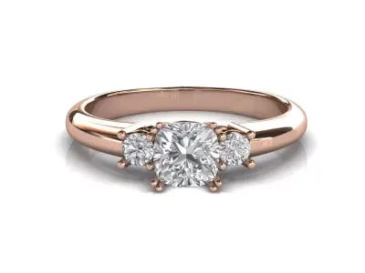 STL 3DM Print Ready Women Diamond Ring Lightweight Printable  3D print model 91