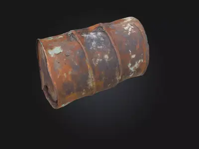 Rusty Barrel  Industrial Decay with Authentic Detail 3D model