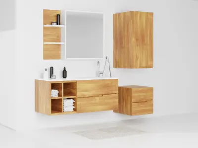 Bathroom Furniture Set 3D model