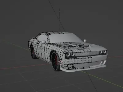 Dodge Challenger SRT Low-poly 3D model