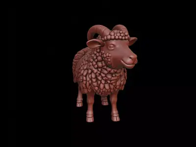Sheep Animal Sculpture 3D print model