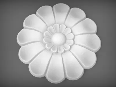 Floral Wood Carving for Furniture - 40 3D model