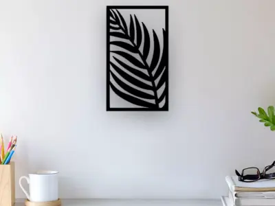 Leaf Wall Art 3D print model 5