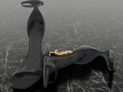 YSL 3D HIGH HEELS 3D model