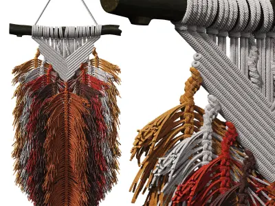 Macrame Low-poly 3D model