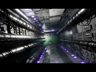 Industrial Sci-fi Low-poly 3D model