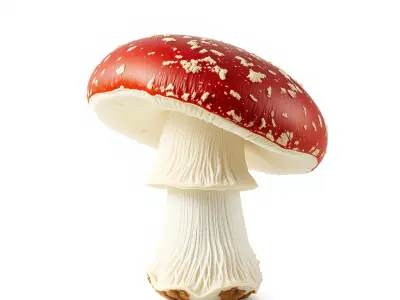 Textured Red-Cap Mushroom model pack Low-poly 3D model