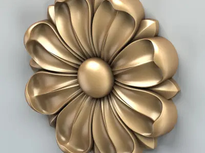 Round rosette 008 3D model
