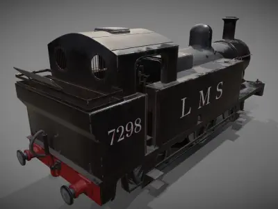 Low poly Jinty Steam Locomotive Low-poly 3D model