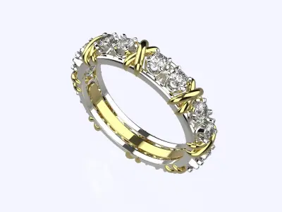 Wedding bands Tiffany 3D print model