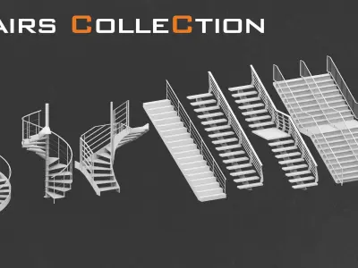 Stairs collection 3D model