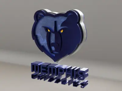 NBA Memphis Grizzlies Logo 3D model