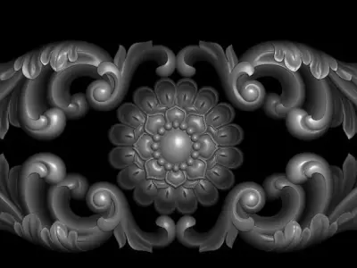 3d model of flowers and leaves 3D print model