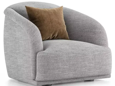 PLANETE large one seat armchair Low-poly 3D model