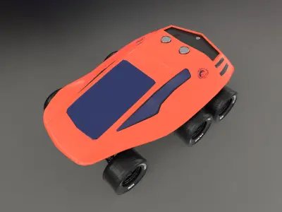 The Skin Dune Buggy Low-poly 3D model