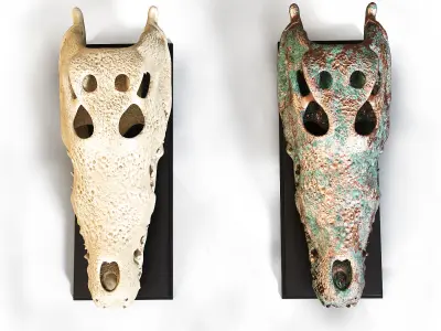 Crocodile skull Low-poly 3D model