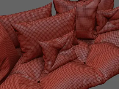 Decorative Pillows Set 8 3D model