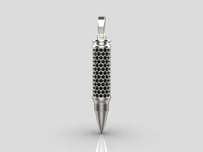 Bullet pendant empty inside model 944 3D print model