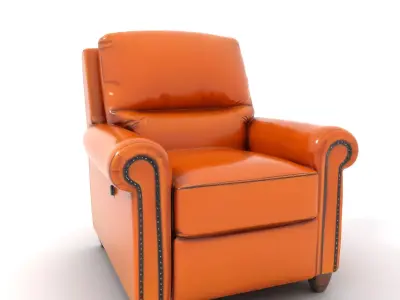 Classic Leather Recliner model pack Low-poly 3D model