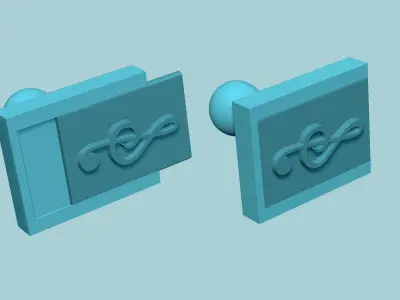 Stamp 05 - Music - Fondant Decoration Maker Toy 3D print model
