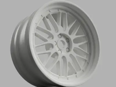 52mm Diameter 12MM HEX RC Wheels BBS LM with and without tires 3D print model