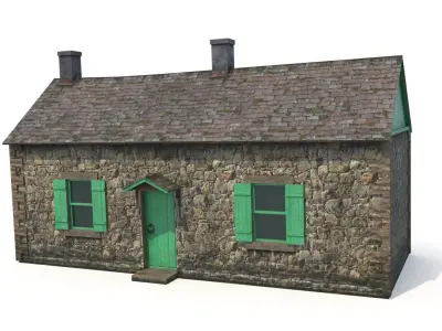 Old stone cottage 3D model