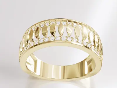 Jewelry Diamond Ring Model RG44 Free 3D print model